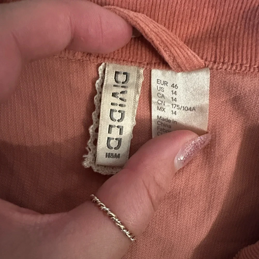 H&M Coral Jacket with Floral Embroidery